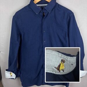 Cremieux Soft Knit Button Down Chevron Weave Shirt Men's Large